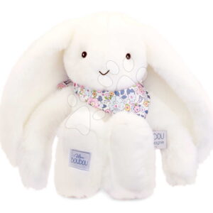 Plyšový zajíček Fleurette the Bunny White Doudou et Compagnie bílý 35 cm od 0 měsíců