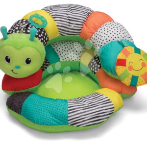 Polštářek pro hru na bříšku Housenka Prop-A-Pillar Tummy Time & Seated Support Infantino s opěrkou a zábavnými hračkami s kousátkem od 0 měsíců