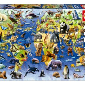 Puzzle One Hundred Endangered Species Educa 500 dílků a Fix lepidlo