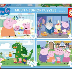 Puzzle Peppa Pig Multi 4 Junior Educa progresivní 20-40-60-80 dílků od 4 let