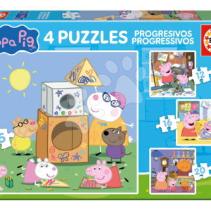 Puzzle Peppa Pig Progressive Educa progresivní 12-16-20-25 dílků