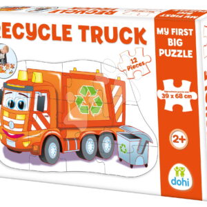 Puzzle podlahové popelářské auto auto Dohány velké 12 dílů od 24 měs. DH811020