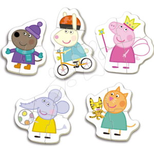 Puzzle pro nejmenší Peppa Pig Baby Educa progresivní 3-4-4-4-5 dílků od 24 měsíců