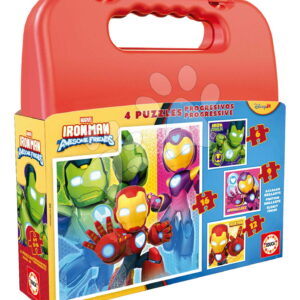 Puzzle v kufříku Iron Man and his awesome Friends Progressive Educa progresivní 6-9-12-16 dílů