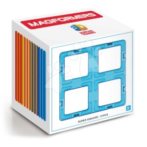 Rozšíření k magnetické stavebnici Super Čtverec Square Set Magformers 12 dílů