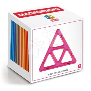 Rozšíření k magnetické stavebnici Super Trojúhelník Triangle Set Magformers 12 dílů