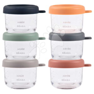 Sada dóz na jídlo Sunrise Color Mix Beaba 150 ml 6 kusů z kvalitního skla