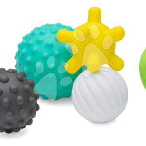 Senzorické kuličky s texturami Textured Multi Ball Set Infantino 6 barevných kuliček od 6 měsíců