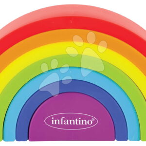 Skládací duha Magic Rainbow Stacker Infantino 7dílná od 12 měsíců
