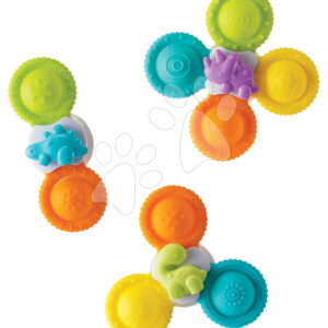 Spinner do vany Silicone Bath Pop Spinners Infantino 3 kusy s přísavkami od 4 měsíců