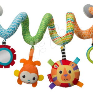 Spirála s aktivitami Džungle Spiral Activity Toy Infantino ke kočárku chrastící a šustící hračky od 0 měs