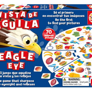 Společenská hra Orlí zrak My first Eagle Eye Educa 70 obrázkových karet v angličtině a španělštině od 4 let