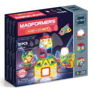 Stavebnice magnetická Neonová světla Neon Led Set Hi-Tech Magformers elektronická 31 dílů
