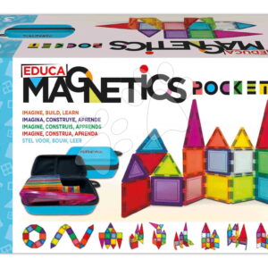 Stavebnice magnetická v pouzdře Magnetics Pocket Educa 18 barevných dílků