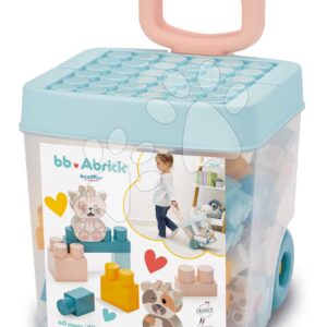 Stavebnice v dóze na kolečkách BB Abrick Écoiffier 40 velkých kostek od 12 měsíců