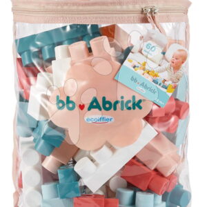 Stavebnice v tašce Pink Bag BB Abrick Écoiffier 60 kostek od 12 měsíců