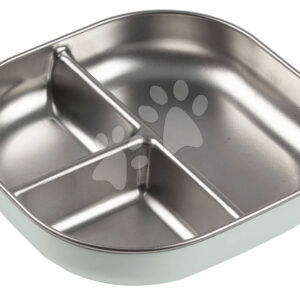 Talíř pro příkrmy Stainless Steel Divided Plate Misty Green Beaba z nerezové oceli rozdělený zelený od 4 měsíců