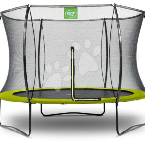 Trampolína s ochrannou sítí Silhouette trampoline Exit Toys kulatá průměr 244 cm zelená