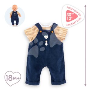 Tričko a overal pro panenku T-shirt & Navy Blue Overall Mon Premier Poupon Corolle pro 30 cm velkou panenku od 18 měsíců