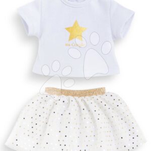 Tričko a sukně pro panenku Top & Skirt Set Ivory & Gold Ma Corolle pro panenku 36 cm