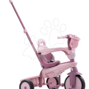 Tříkolka s vodicí tyčí Breeze S Peach TouchSteering smarTrike s volnoběhem s košíkem na láhev od 15 měsíců