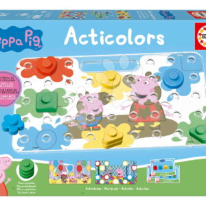 Učíme se barvy a tvary Peppa Pig Acticolors Baby Games Educa 44 vkládacích dílků s 8 obrázky od 24 měsíců