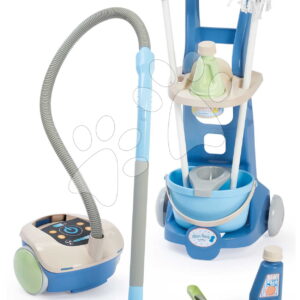 Uklízecí vozík s vysavačem Clean Home Écoiffier se smetákem a kbelíkem 10 doplňků