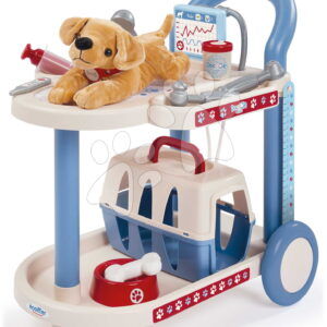Veterinární vozík s plyšovým pejskem Veterinary Trolley Écoiffier s boxem 14 doplňků od 18 měsíců