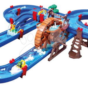 Vodní dráha s vodním kolem WaterWheel AquaPlay vícepatrová se skluzavkou a 2 loděmi s 2 figurkami