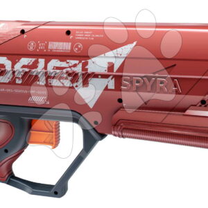 Vodní pistole s mechanickým nabíjením SpyraDash Red Spyra s indikátorem stavu nádrže a dostřelem 9 metrů od 8 let