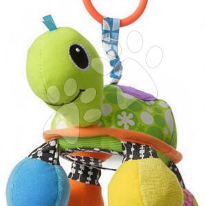 Závěsná želva se zrcadlem Turtle Mirror Pal Green Infantino na kočárek nebo autosedačku od 0 měsíců