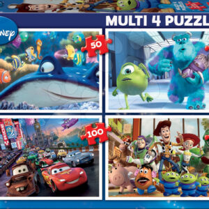Dětské puzzle Pixar Educa 150-100-80-50 dílů 15615 barevné