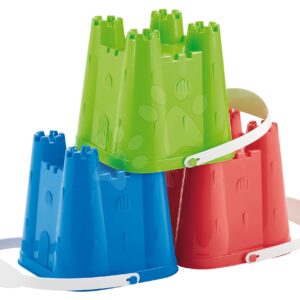 Écoiffier plastový kbelík pro děti Hrad střední 610 červený/modrý/zelený