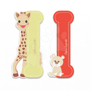Janod dřevěné lepící písmeno I Sophie The Giraffe 09553 béžové červené