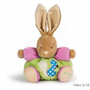 Kaloo plyšový králíček Colors-Chubby Rabbit Squirrel s chrastítkem 963252 zelený