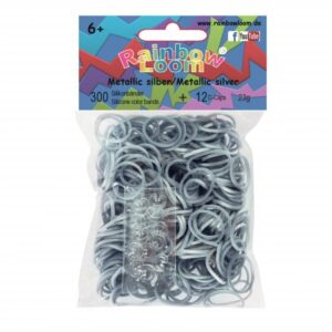 Rainbow Loom dětské gumičky metalické 20303 stříbrná