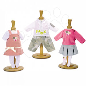 Smoby šaty Baby Nurse pro dětskou panenku 160065 růžové/šedé/bílé