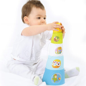 Smoby skládací šálky Happy Tower Cotoons 211322 modré