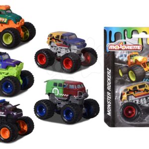 Autíčko měnící barvu Monster Rockerz Color Changers Majorette s odpružením a gumovými kolečky 7