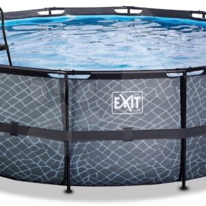 Bazén s filtrací Stone pool Exit Toys kruhový ocelová konstrukce 450*122 cm šedý od 6 let