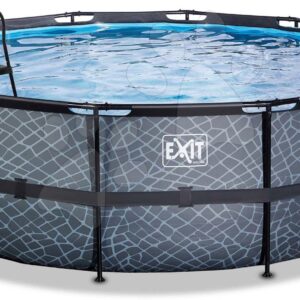 Bazén s pískovou filtrací Stone pool Exit Toys kruhový ocelová konstrukce 450*122 cm šedý od 6 let