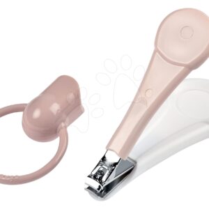 Dětské kleštičky na nehty Beaba Baby Nail Clippers Old Pink růžové od 0 měsíců