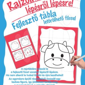 Dohány naučná hra tabule Kresli a smaž modrá kravička – Učíme se kreslit pomocí obrázků 509-2