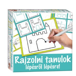 Dohány naučná hra tabule Kresli a smaž tyrkysová – Učíme se kreslit krok za krokem hrady a auta 506-4