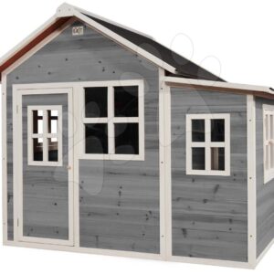 Domeček cedrový Loft 150 Grey Exit Toys velký s voděodolnou střechou šedý