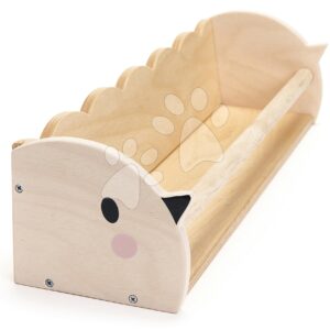 Dřevěná polička na stěnu Small Birdie Shelf Tender Leaf Toys na knížky a hračky s úchyty