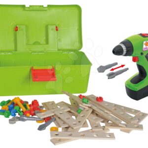 Dřevěná stavebnice s vrtačkou Constructor Tool Box Eichhorn v kufříku 63 dílů