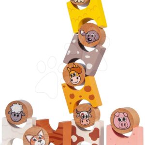 Dřevěná stohovatelná zvířátka Stackable Farm Animals Eichhorn 14 dílů od 24 měsíců