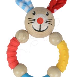Dřevěné chrastítko Rabbit Beads Baby Eichhorn zajíček od 3 měsíců