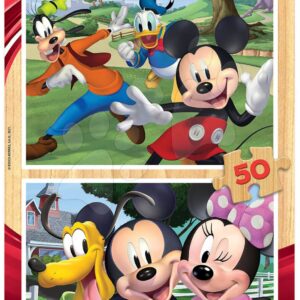 Dřevěné puzzle Mickey&Friends Educa 2 x 50 dílků od 5 let